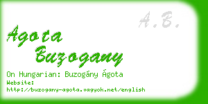 agota buzogany business card