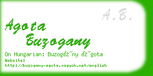 agota buzogany business card